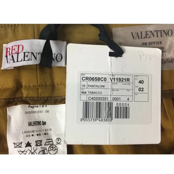 NWT RED VALENTINO Tobacco Gold Skinny Pants - Picture 5 of 5